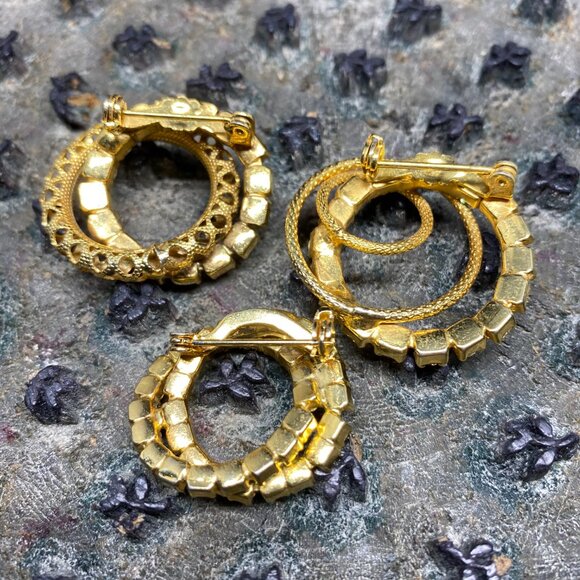 Trio of Infinity Brooches - Glimmering Rhinestones - Picture 3 of 6